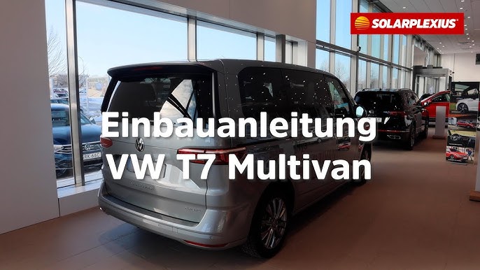 Jetzt in grau/blau: Solarplexius Autosonnenschutz im VW T5 Multivan