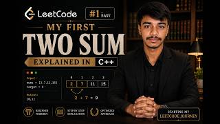 Solving My First LeetCode Problem | Two Sum Explained in C++ | Beginner Friendly