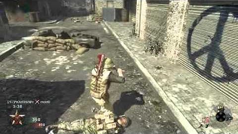 no ammo.... knife kill (in mid air)