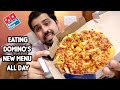 Eating Domino's New Menu for 24 Hours || New Creamy Pasta Pizza Menu