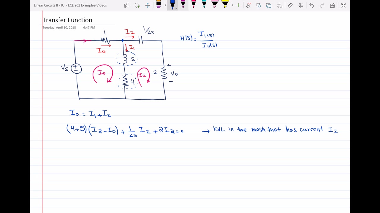 Obtaining A Transfer Function Of A Circuit Youtube