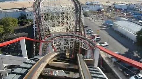 Cyclone Front Seat on-ride POV Coney Island Astroland