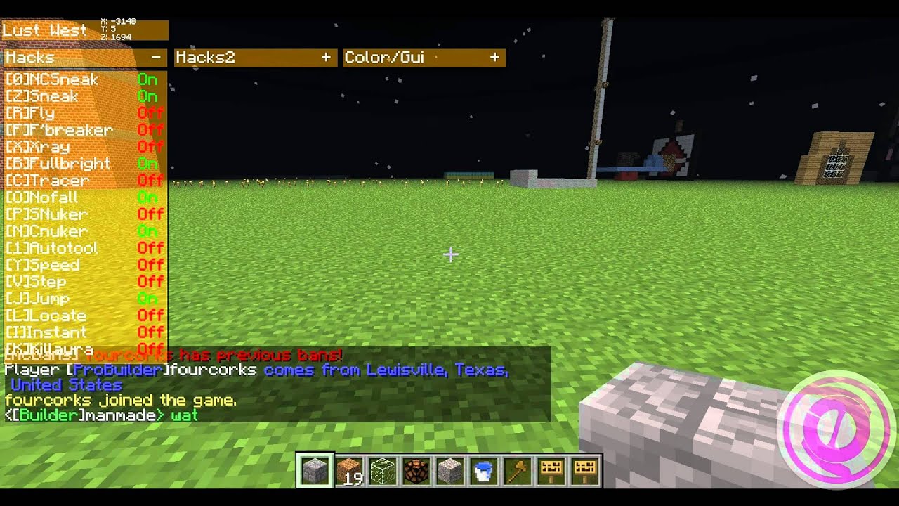 Minecraft 1 2 5 Hacked Client Lust Download Ft Snowhax Youtube