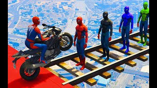 GTA 5 Epic Ragdolls | Spiderman and Super Heroes Jumps/fails (Euphoria Ragdolls Physics) #shorts