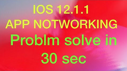 Ios 12.1.1 app not working problm Solution in 30 second