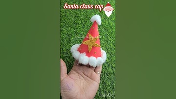 santa cap|diy santa claus cap |how to make santa cap|#tranding #christmas #shorts #fyp #creative