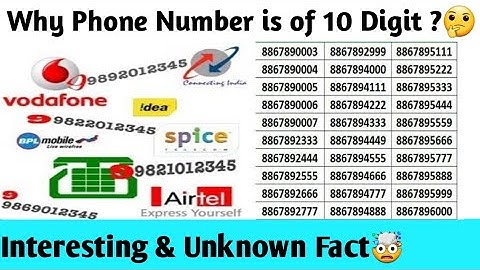 Why Mobile Number are of 10 Digits?|Interesting & Unknown facts #shorts
