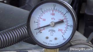 How to test fuel pressure on a Dodge Ram 2500 24v with the Cummins Turbo Diesel