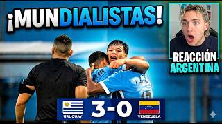 ¡GARRA CHARRUA! 🇺🇾 URUGUAY golea a VENEZUELA 🇻🇪 y CLASIFICA al MUNDIAL 😱 REACCIÓN 🇦🇷