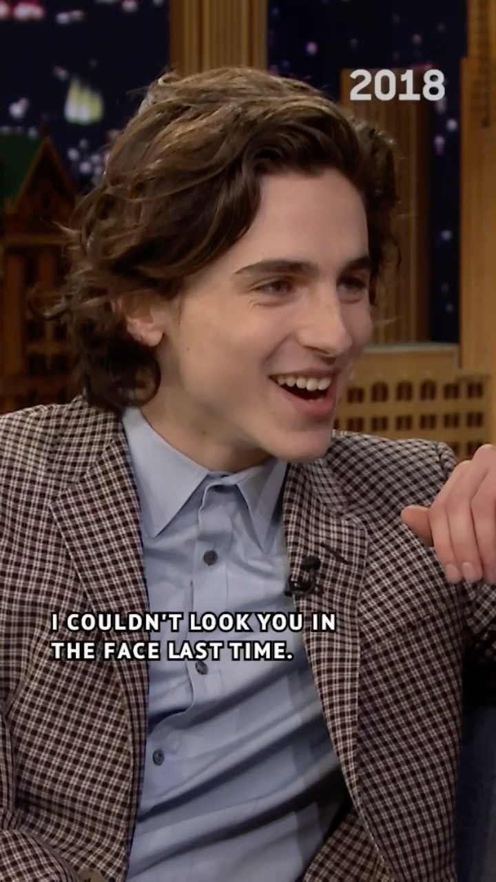 #TimothéeChalamet was so nervous the first time he was on The Tonight Show ? #FallonTonight