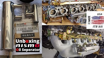Nismo 11830-RSR26 Oil Separator unboxing Remade in USA RB26 ITB intake plenum kit