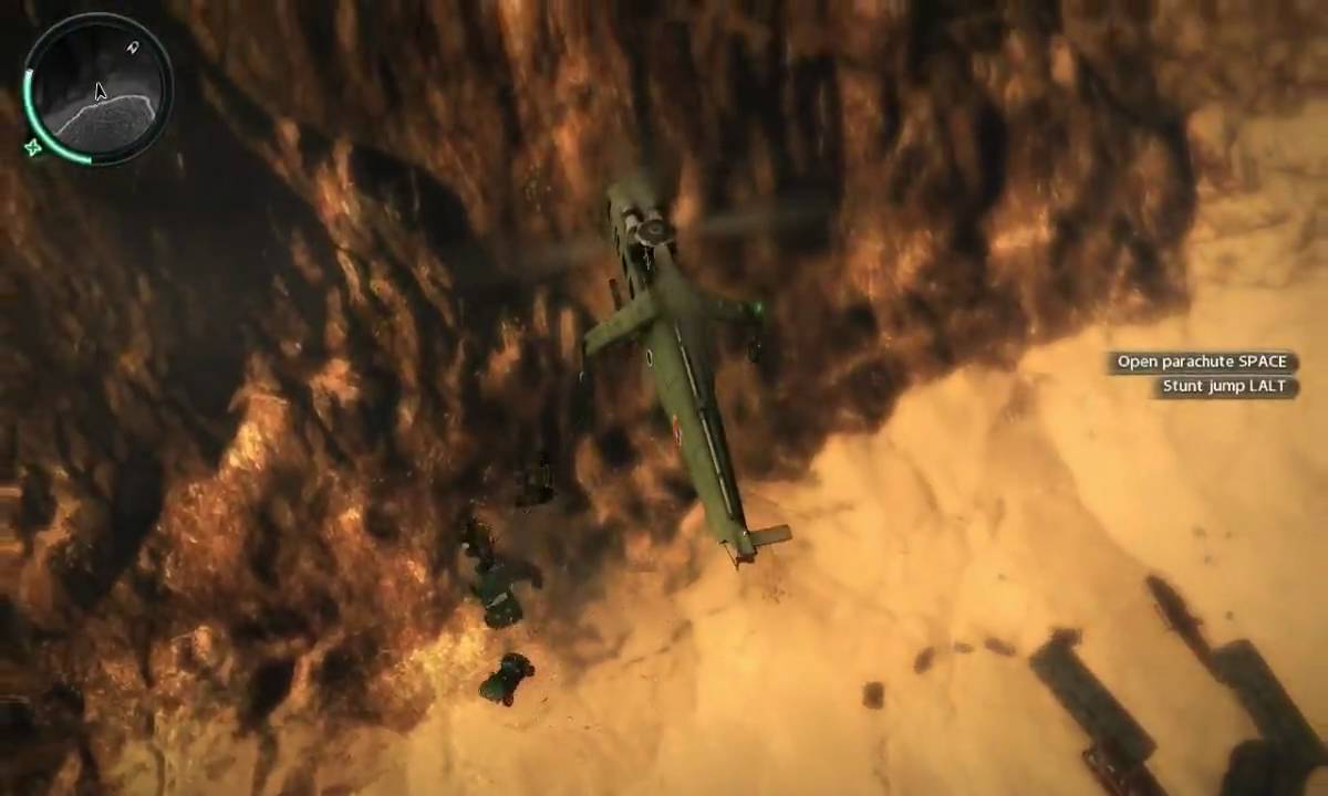Just Cause 2 BOLOpatch multi-hook with chopper+string-o-cars - YouTube