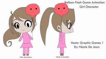 Vector Graphic Games 1 Girl Character Animation