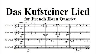 Das Kufsteiner Lied - for French Horn Quartet