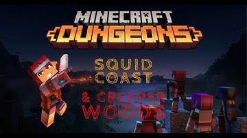 Minecraft Dungeons Co-Op Walkthrough Part 1 | Squid Coast & Creeper Woods Xbox One #Dungeons #CoOp