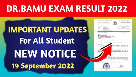 Dr.Bamu Exam Result 2022 | Important Updates🔥  | Bamu Latest updates