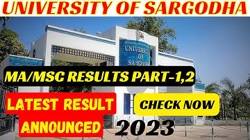 MA MSc Annual 2022 Result Announced Sargodha University - MA MSc Results UOS 2022
