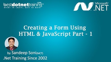 Creating a form using HTML Java Script Visual Studio - Part 1