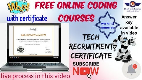 Free Online Coding certificate | |#Short_trick_Science