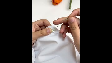 Cách thêu hoa trên nút áo sơ mi đơn giản và nhỏ xinh