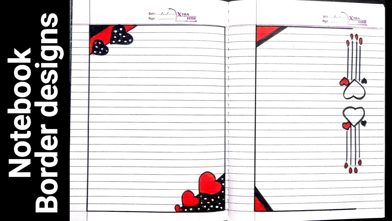 pics Simple Notebook Border Design notebook border designs rulled paper border designs on paper project work designs simple borders