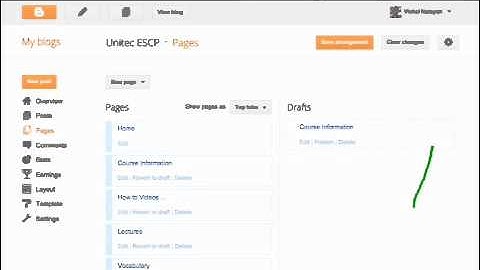 Adding a page menu on blogger