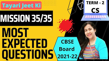 Most Expected Questions | Computer Science Class 12 Term 2 Board Exam | Guess Paper |Sample Paper