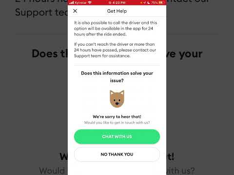 How to contact customer support in Bolt app?