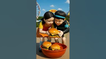 Squid Game AI Eating Burger ASMR #squidgame #squidgame2 #asmr #asmrsounds  #ai  #burger #burgerking