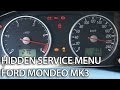 How to enter hidden menu in Ford Mondeo MK3 (service mode, gauges self-test, needle sweep)