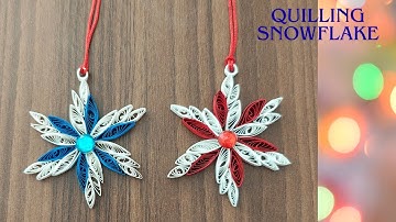 Paper quilling snowflake/ christmas decoration idea