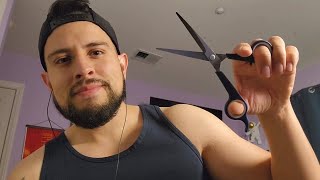 Inexperienced Barber Cuts Your Hair ASMR (Scissors, Brushing, Barber)