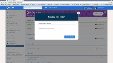 Create a folder in Quizlet