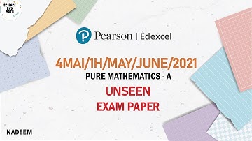 4MA1/1H/2021/MAY/JUNE| Edexcel International GCSE Mathematics A | 2021| M/J| Science And Math