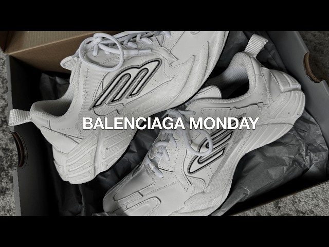 スニーカー Balenciaga White Leather Monday Sneakers Balenciaga Monday Sneaker – Unboxing, Sizing, On Foot - YouTube