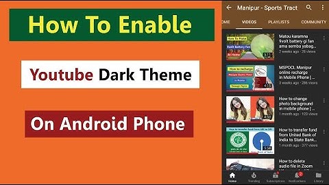 How to enable Dark Theme of Youtube on  Android Phone | Youtube Dark Mode set up| Youtube Night Mode