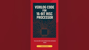 A very valuable document for the topic "Verilog Code for 16-bit RISC Processor" #reference #verilog