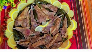 محشي ورق عنب/ورق عريش / يبرق مع اللحمة بطريقة سهلة وسريعة/Stuffed Grape Leaves 