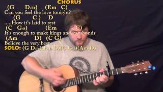 Can You Feel the Love Tonight (Elton John) Strum Guitar Cover Lesson with Chords/Lyrics - Capo 3rd chords