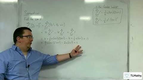 A-Level Further Maths D3-05 Summations: Sum (2r - 1)^2
