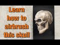 ⚫️ Raw - Airbrushing a simple skull using AirShot templates.