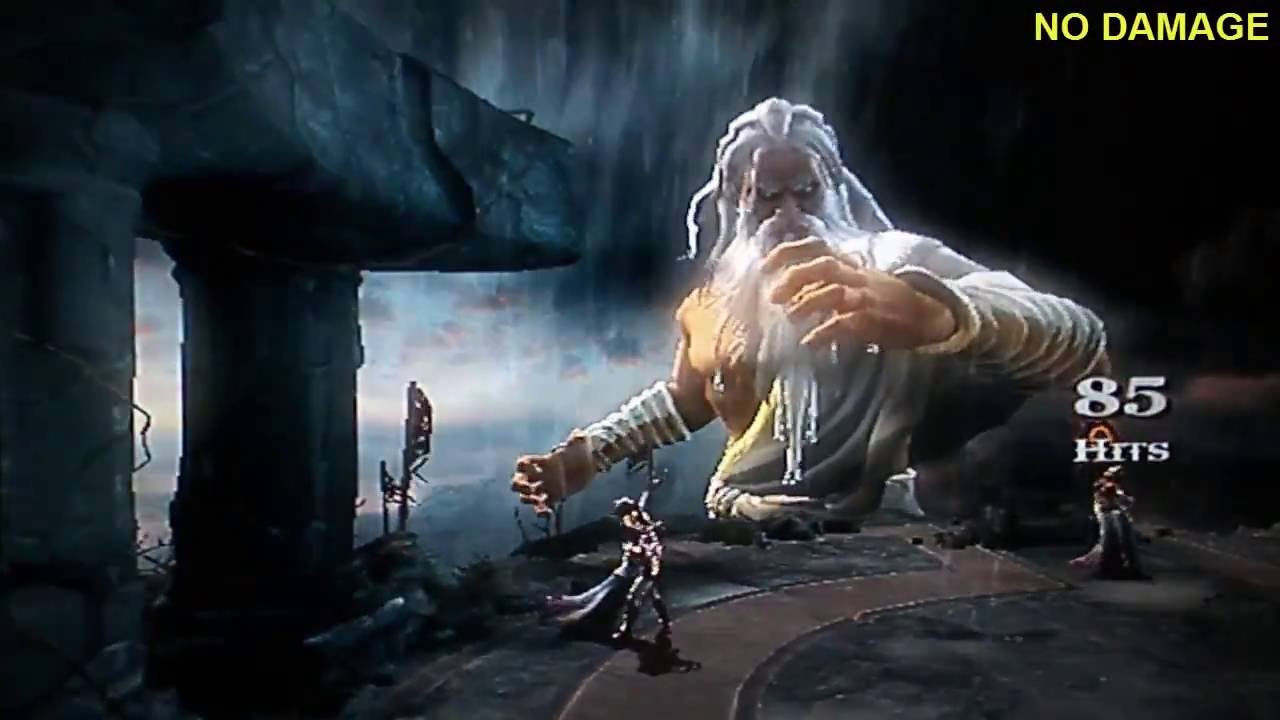 GOD OF WAR 2 ZEUS FINAL BOSS BATTLE TITAN MODE NO DAMAGE