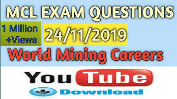 MCL Mining Sirdar exam questions held on 24/11/2019