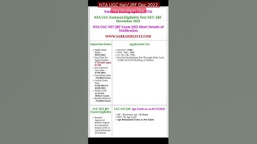 NTA UGC NET Dec 2022 Notification Out  #shorts #ntaugcnet #ntaugcnetnotification #nta #ugcnet #viral