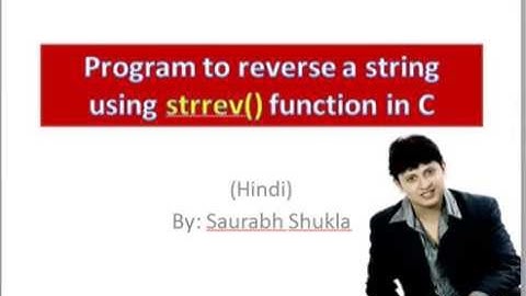 Program to reverse a string using strrev function in C