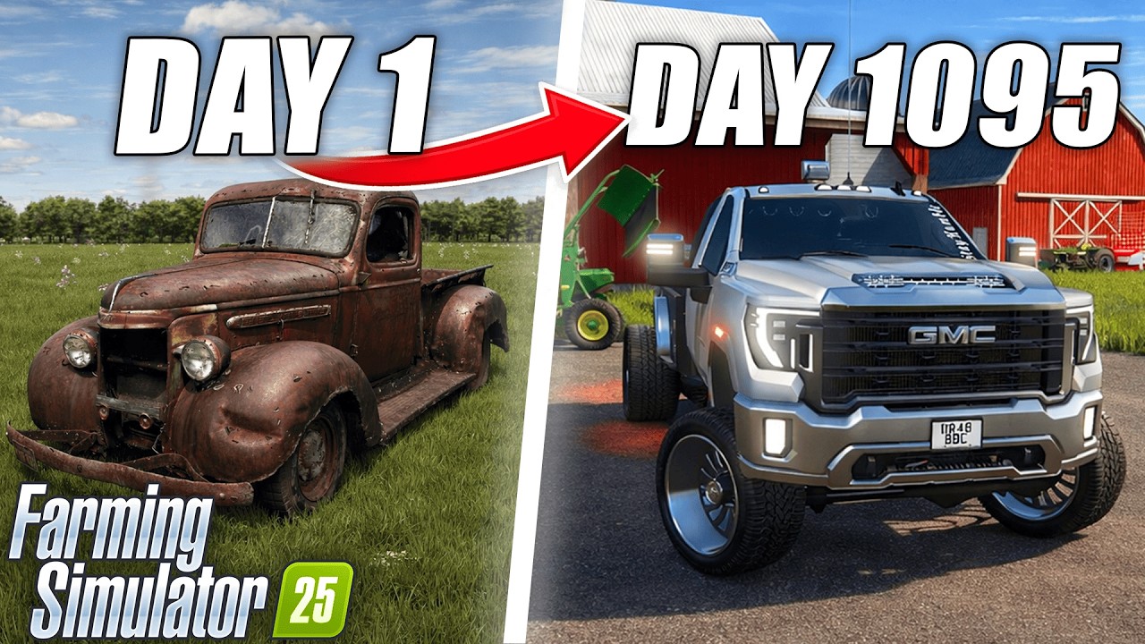 I survived 3 years with nothing but an old pickup — Farming Simulator 25 (SURVIVAL CHALLENGE)