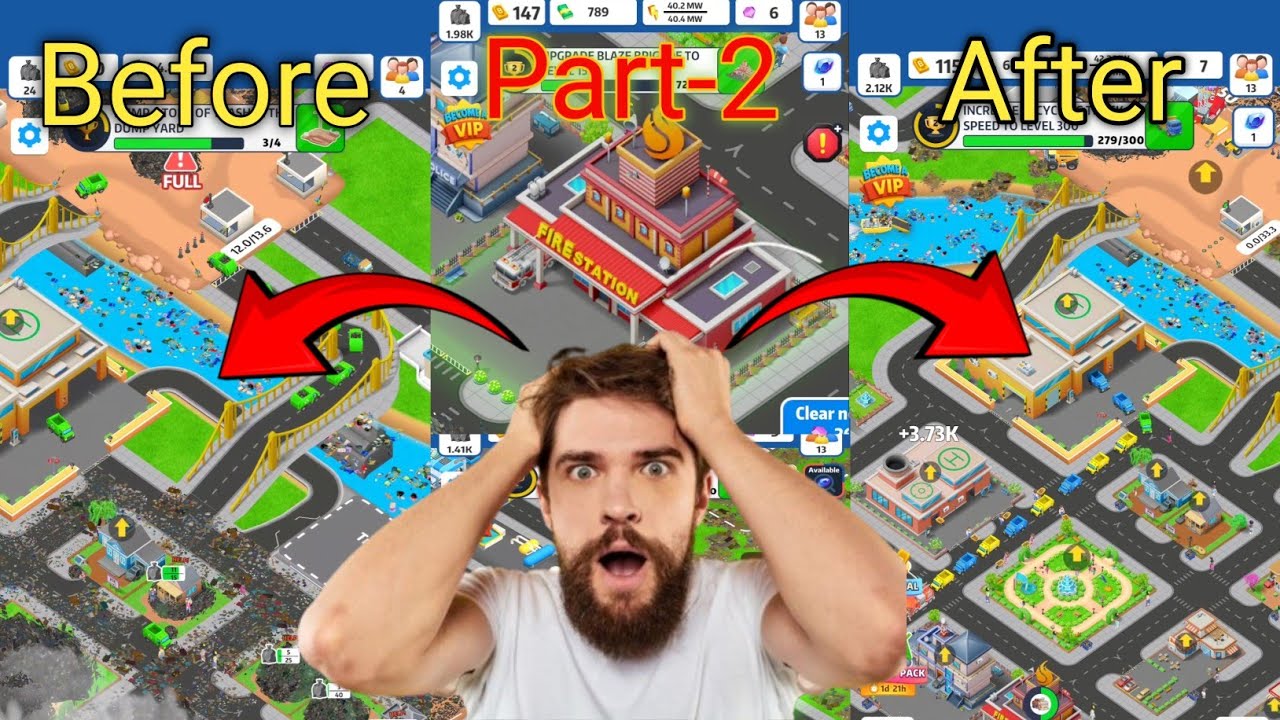 From Dirty to Clean City 🌆✨ | Garbage Cleaning Game | Satisfying Gameplay