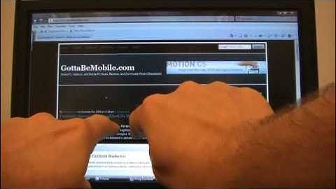 Windows 7 and N-Trig Multi-Touch Video Demo