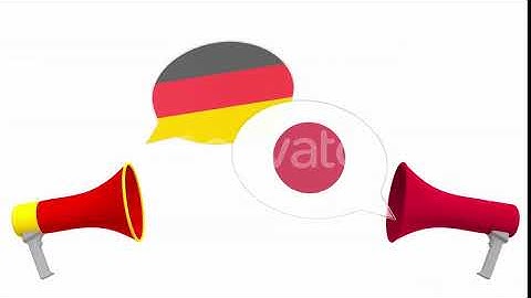 Speech Bubbles with Flags of Japan and Germany | Motion Graphics - Envato elements