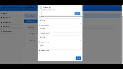 Simple Online Quiz System Project using PHP with Source Code